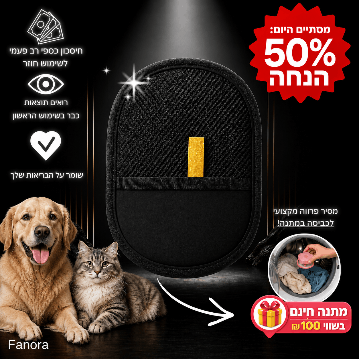 הכפפה להסרת פרווה שתעזור לכם להיפטר מפרווה ברחבי הבית בקלות!